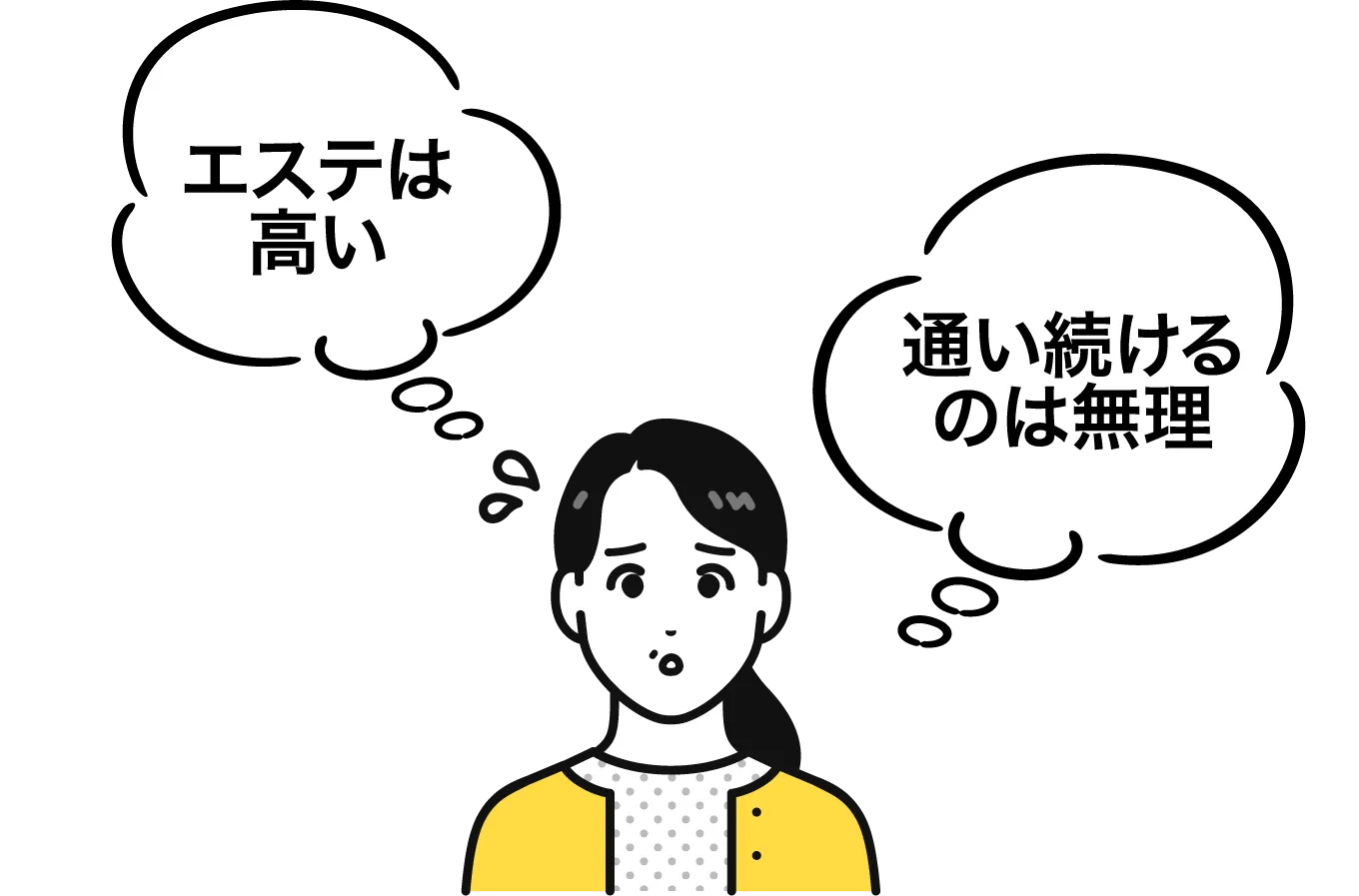 エステは高い/通い続けるのは無理